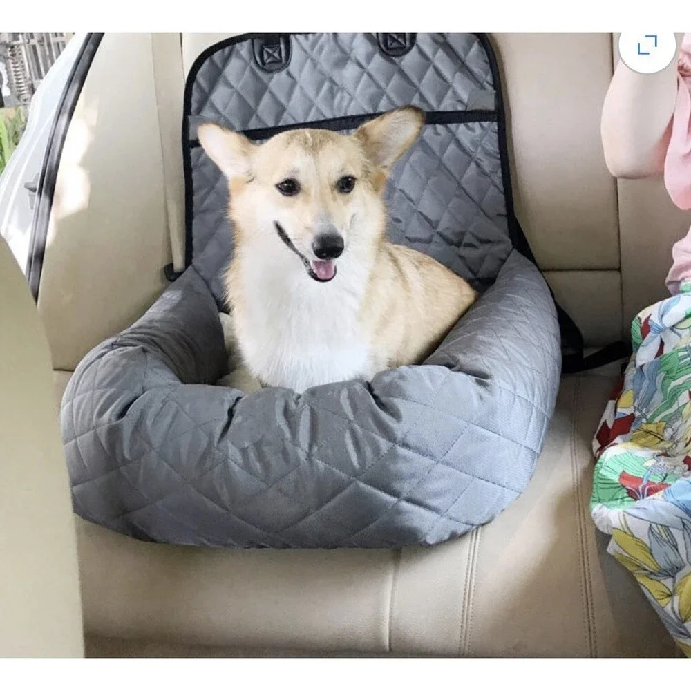Dog Car Seat Booster 2-in-1 Pet Car seat Indoor Lounge Comfortable Cozy Couch